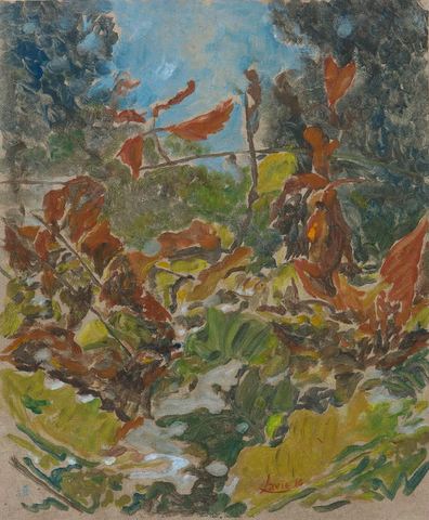<em>Giverny 18</em>, huile sur papier et pastel, 25x30, 2016