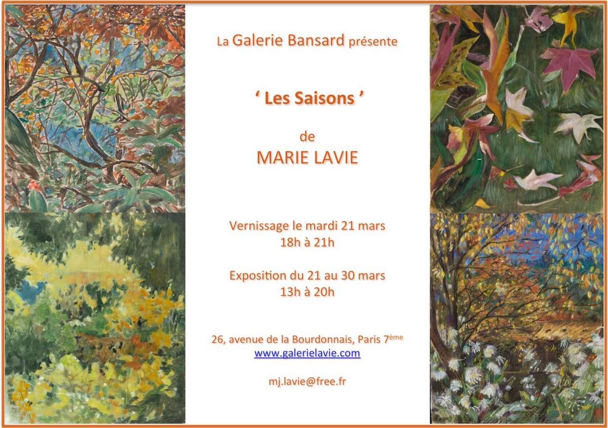 Les Saisons: à la Galerie Bansard, 26 avenue de la Bourdonnais, Paris - du 21 au 30 mars 2017