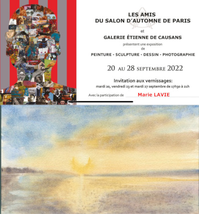 Exposition de Marie Lavie avec Les Amis du Salon d'Automne de Paris à la Galerie Etienne de Causans, 25 rue de Seine, 75006 Paris - du 20 au 28 septembre 2022