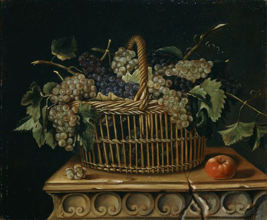 Corbeille de raisins, d'apres Pierre Dupuis