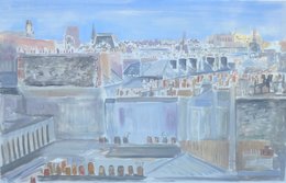 Les mats de la cité, cheminées et clochers, monotype, 35x55, 2011