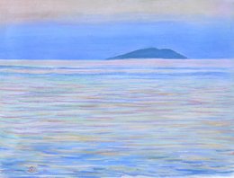 Ile bleue,  pastel 40X30 