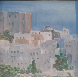 La ville,  monotype 16x16 