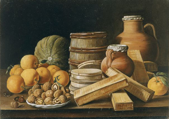 Nature morte aux noix et aux oranges, d'après Meléndez (conservé à